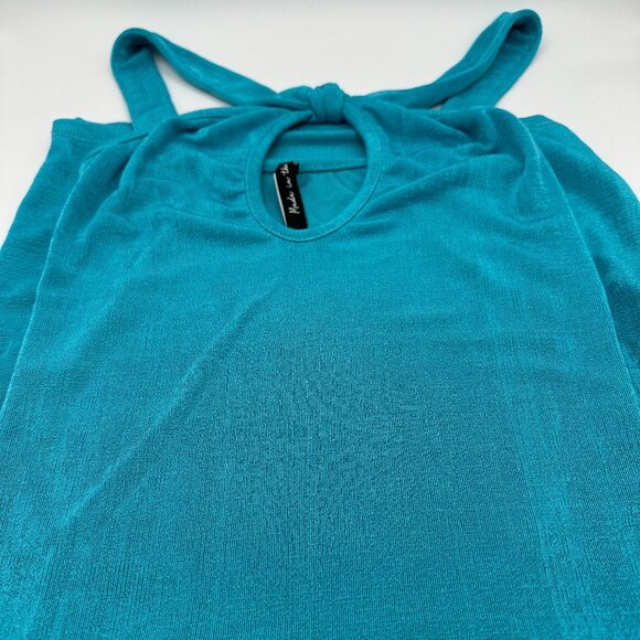 ASOS ASYOU Twist Halter Neck Mini Dress in Aqua - Picture 4 of 8